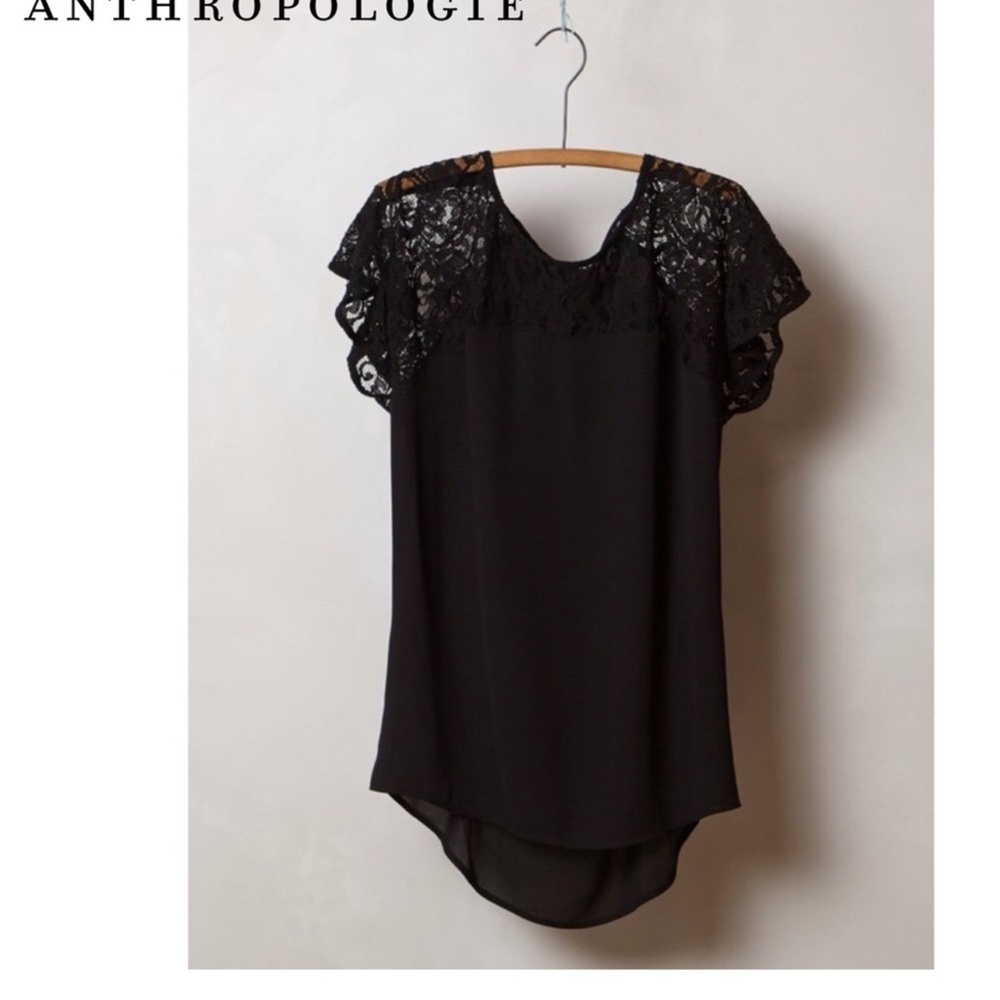 Maeve Black Lace Blouse